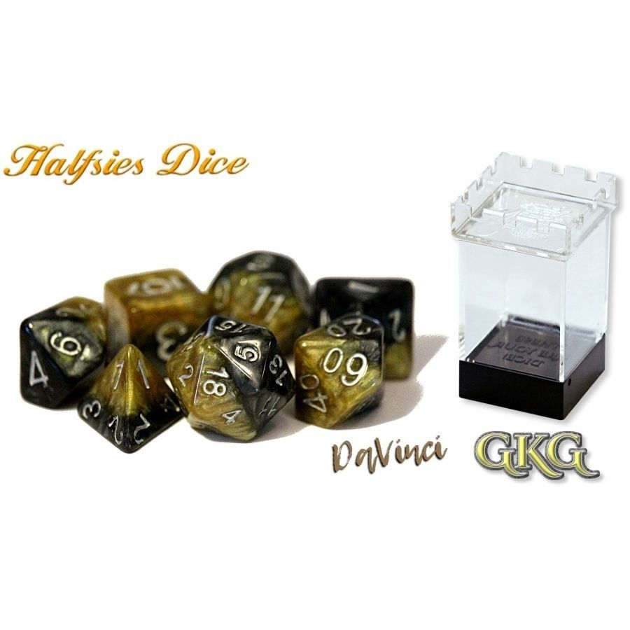 Halfsies Dice DaVinci with Upgraded Dice Case - Ozzie Collectables