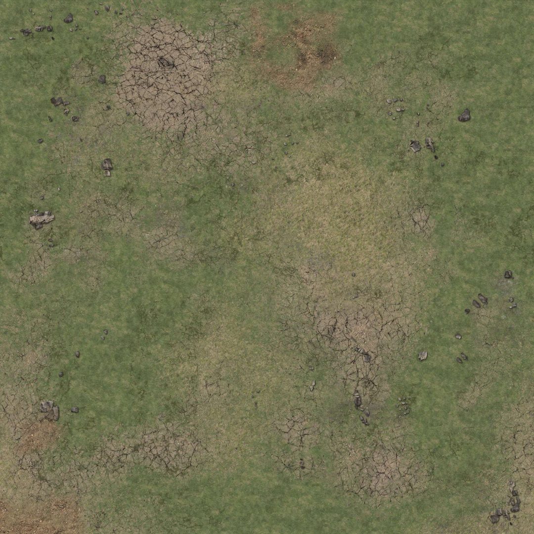 Battle Systems - Fantasy Dungeon - Extended Range - Add-Ons - Grassy Fields Gaming Mat 3x3 - Grid