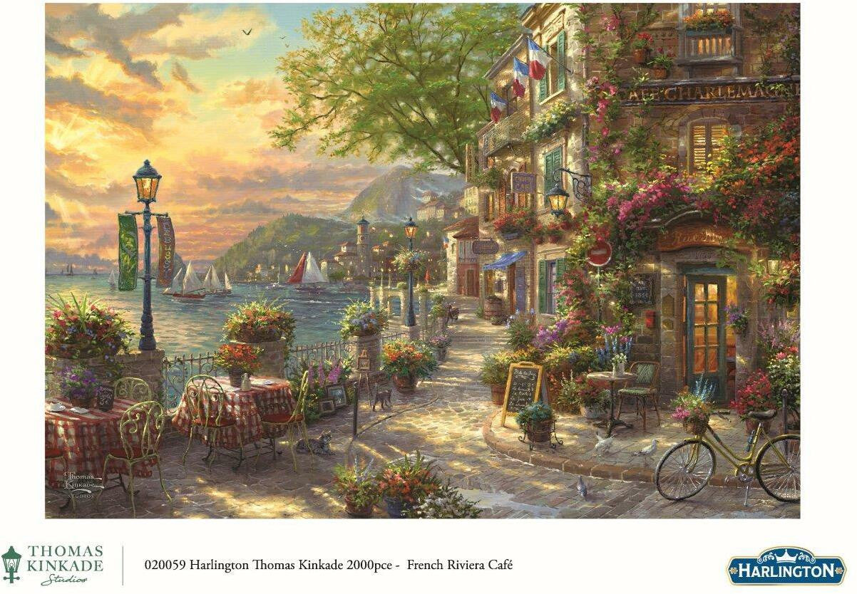 Harlington Thomas Kinkade PQ French Riviera Café 2000 pieces