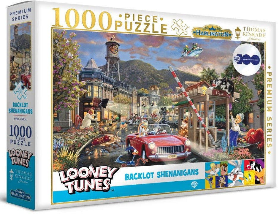 Harlington Thomas Kinkade PQ WB Looney Tunes Backlot Shenanigans 1000 pieces