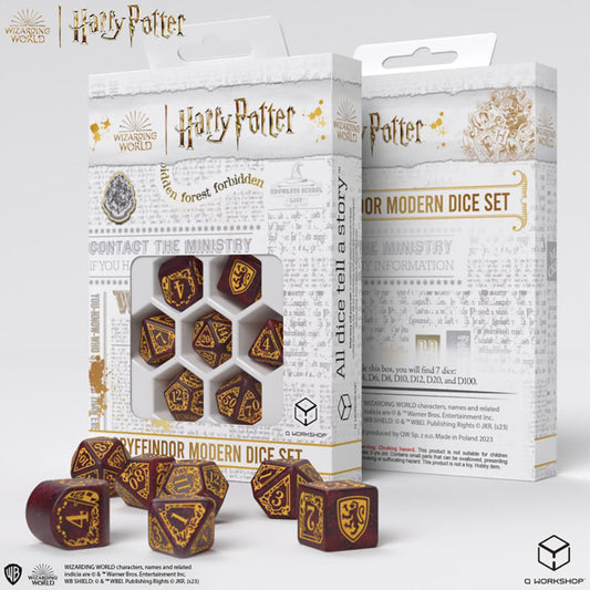 Harry Potter Gryffindor Modern Dice - Red