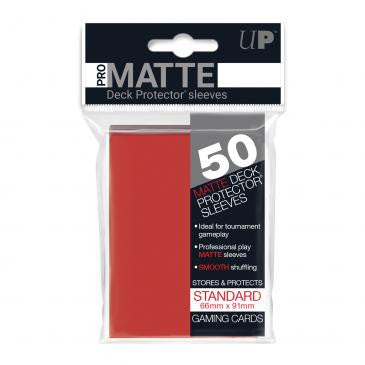 Ultra Pro 50ct Pro-Matte Standard Deck Protector Sleeves Red  (TOYFAIR 20% OFF)