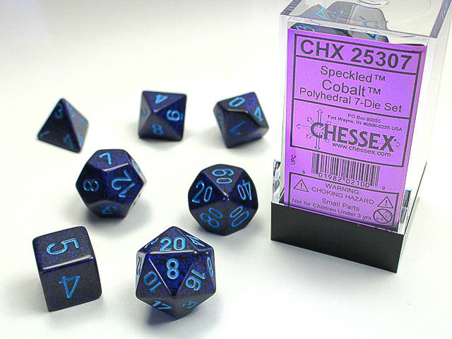 Chessex Polyhedral 7-Die Set Speckled Cobalt