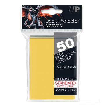 Ultra Pro 50ct Pro-Gloss Standard Deck Protector Sleeves Yellow  (TOYFAIR 20% OFF)