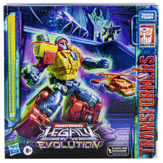 Transformers Legacy Evolution Armada Universe Powerlinx Hot Shot and Armada Universe Jolt