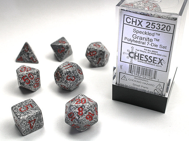 Chessex Polyhedral 7-Die Set Speckled Granite