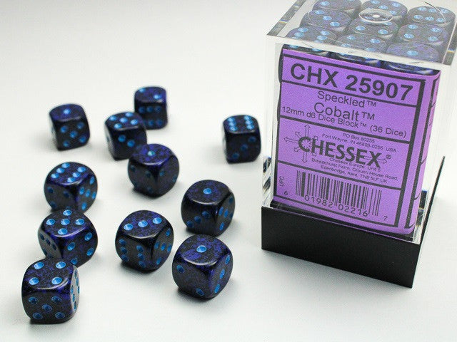 Chessex 12mm D6 Dice Block Speckled Cobalt