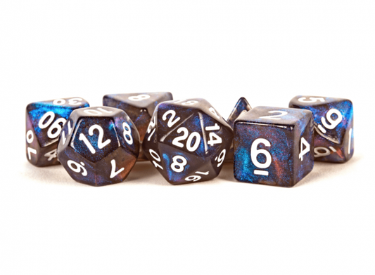 MDG 16mm Acrylic Polyhedral Dice Set: Stardust Galaxy (Premium Packaging)