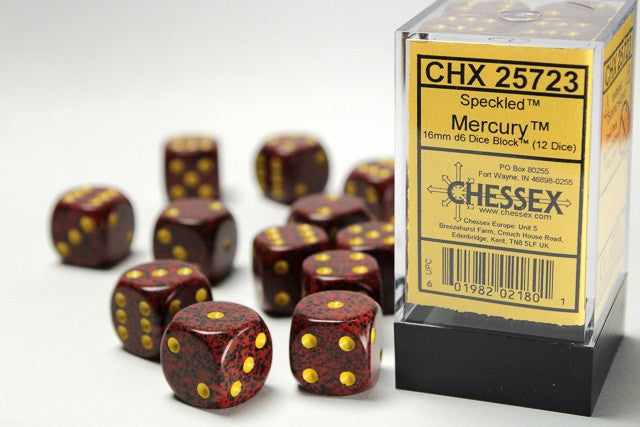 Chessex 16mm D6 Dice Block Speckled Mercury