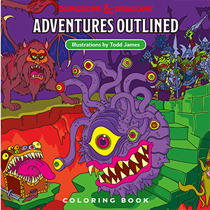 D&D Adventures Outlined - Coloring Book