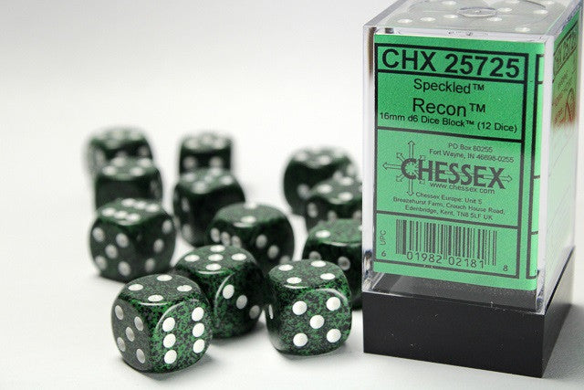 Chessex 16mm D6 Dice Block Speckled Recon
