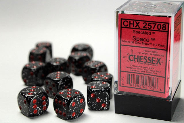Chessex 16mm D6 Dice Block Speckled Space