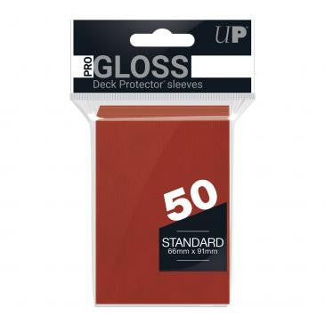 Ultra Pro 50ct Pro-Gloss Standard Deck Protector Sleeves Red  (TOYFAIR 20% OFF)