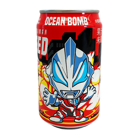 Ocean Bomb Ultraman Sparkling Water - Geed (Peach Flavour) 330ml