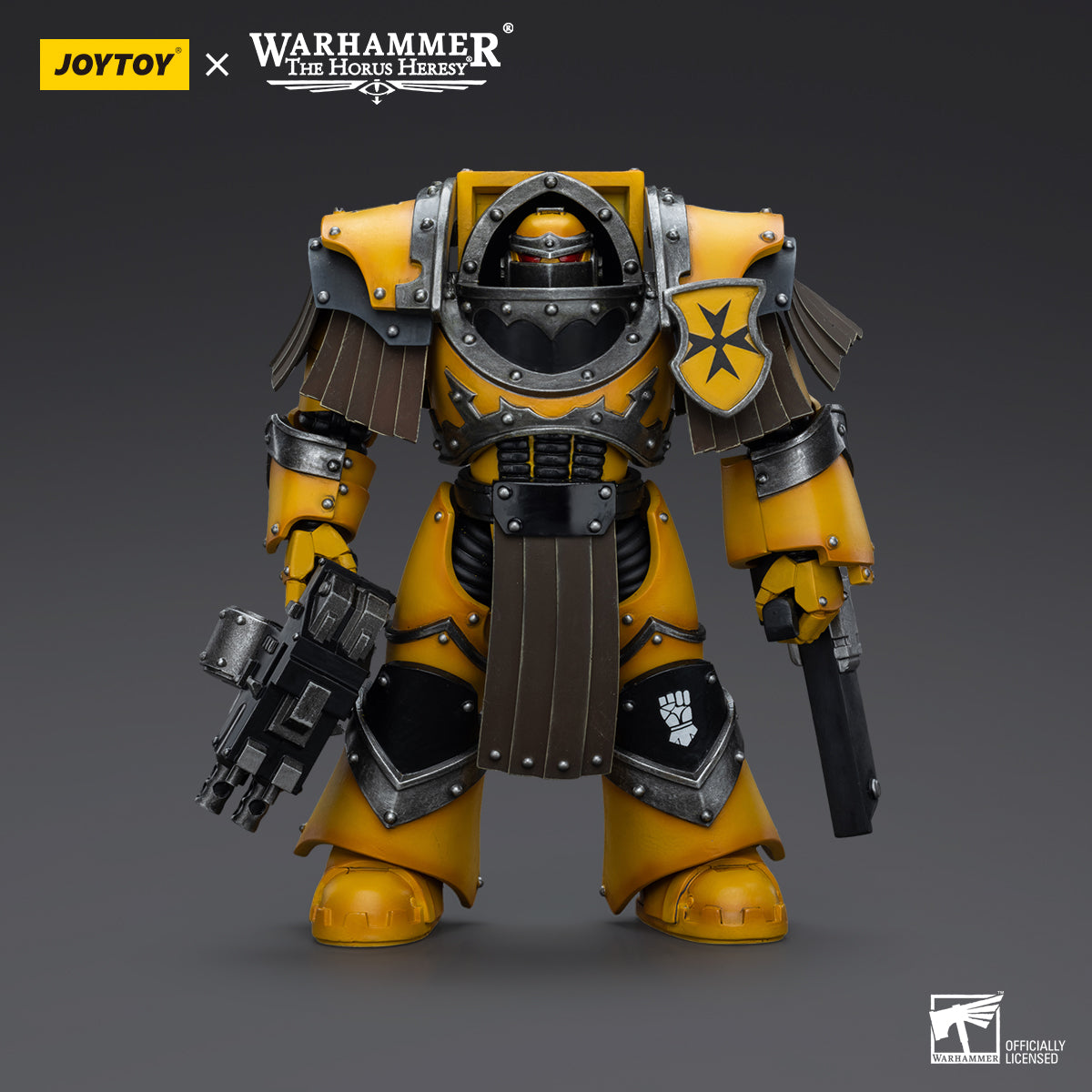 Warhammer Collectibles: 1/18 Scale Imperial Fists Legion Cataphractii Terminator Squad w/ Chainfist