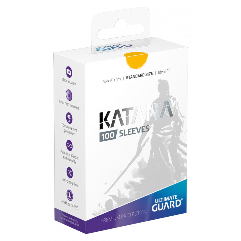 Ultimate Guard Katana Standard Size Sleeves Yellow (100) - Ozzie Collectables
