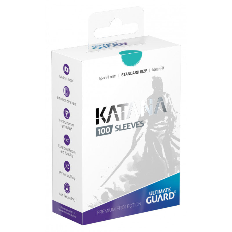 Ultimate Guard Katana Standard Size Sleeves Turquoise (100) - Ozzie Collectables