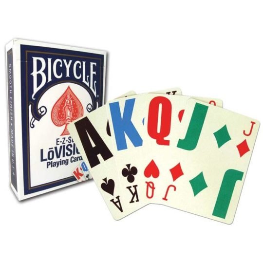 Bicycle E-Z See/Lo Vision Jumbo Index Playing Cards - Ozzie Collectables