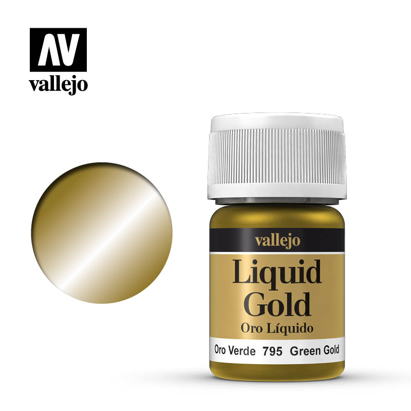 Vallejo Model Colour Metallic Liquid Green Gold (Alcohol Base) 35 ml
