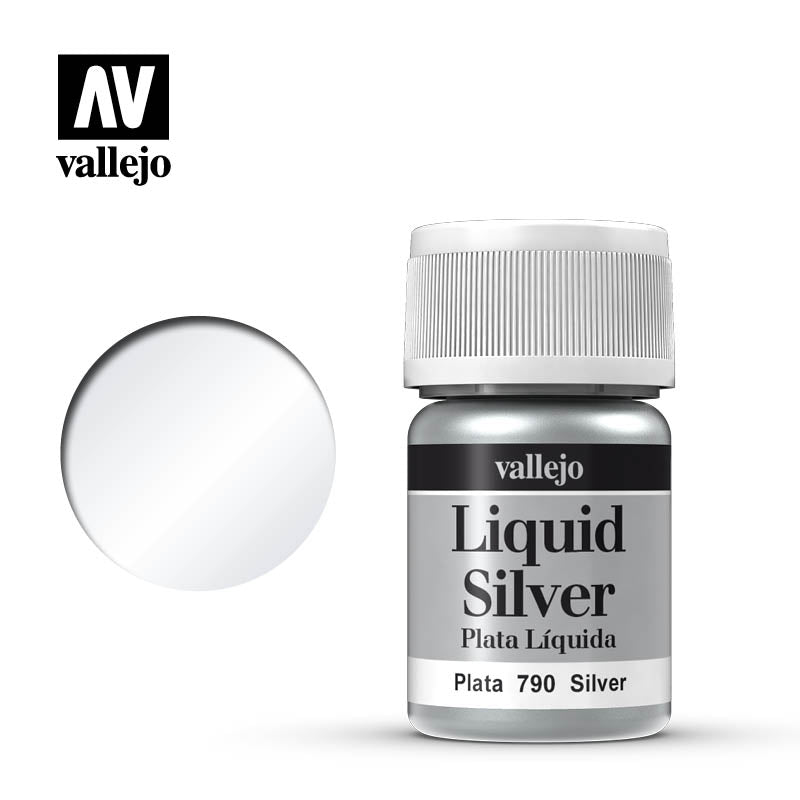 Vallejo Model Colour Metallic Liquid Silver (Alcohol Base) 35 ml