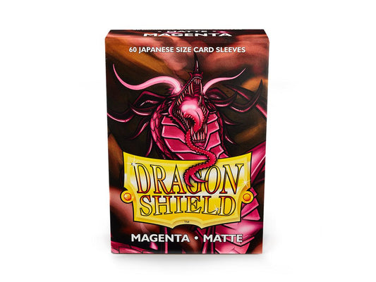 Sleeves - Dragon Shield Japanese- Box 60 - Magenta MATTE - Ozzie Collectables