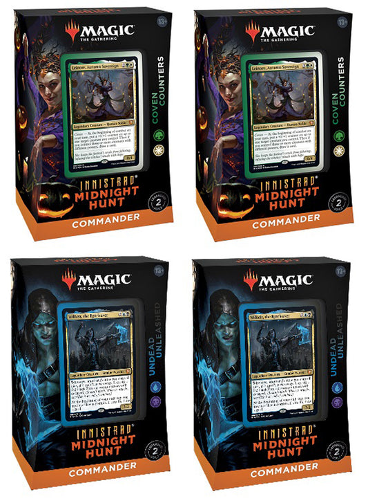 Magic the Gathering Innistrad Midnight Hunt Commander Decks (4 Decks Per Display)