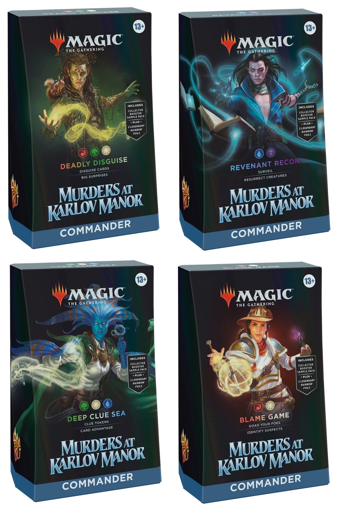 Magic the Gathering Murders at Karlov Manor Commander Decks (4 Decks Per Display)