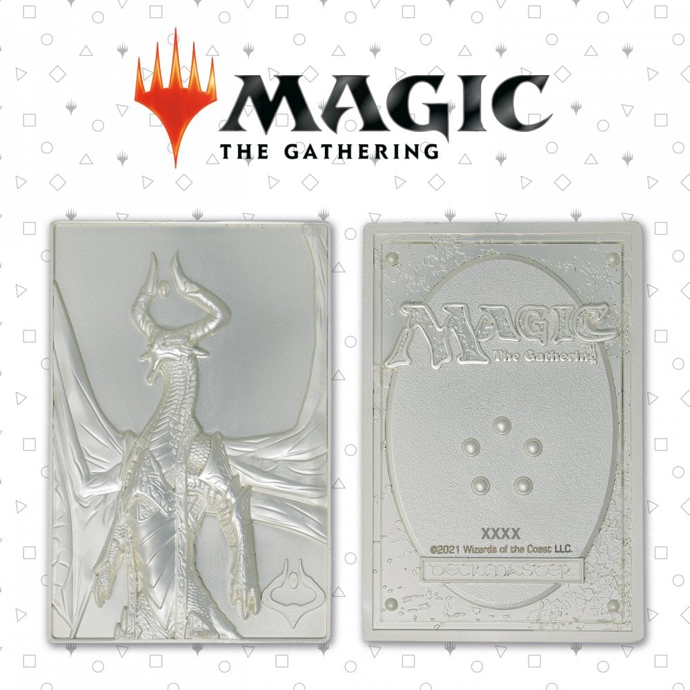 Magic the Gathering Limited Edition Silver Plated Nicol Bolas Metal Collectible