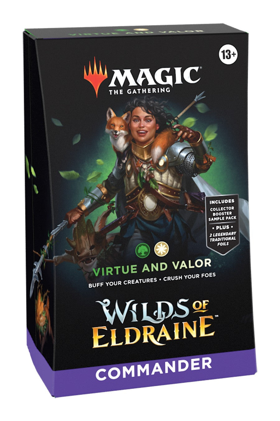 Magic the Gathering Wilds of Eldraine Commander Deck GREEN/WHITE Virtue and Valor (SD2)