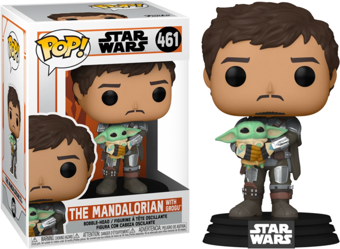 Star Wars: The Mandalorian - Mandalorian with Grogu Pop! Vinyl Figure #461