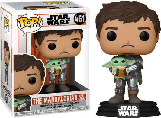 Star Wars: The Mandalorian - Mandalorian with Grogu Pop! Vinyl Figure #461