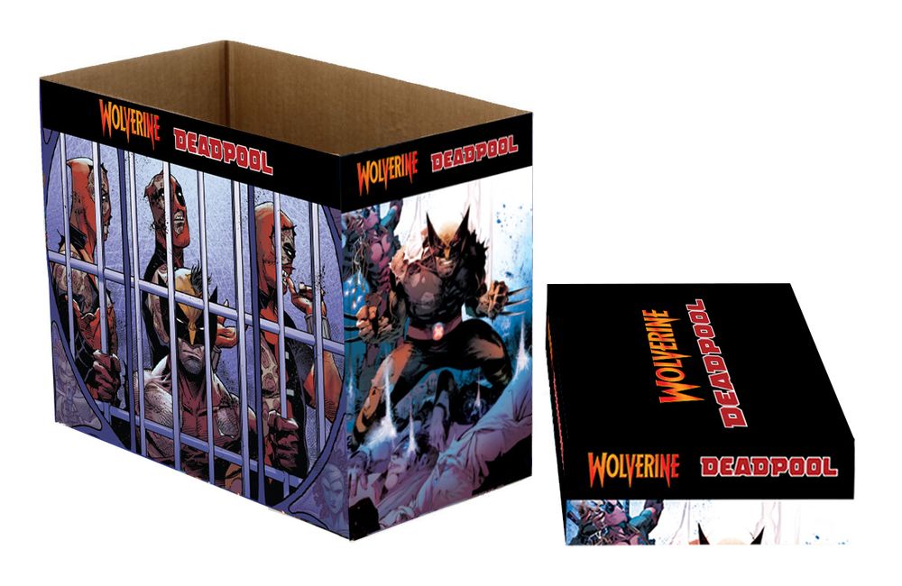 Marvel Short Comic Book Storage Box: Wolverine and Deadpool