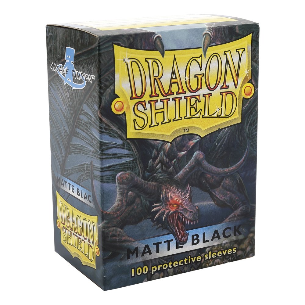 Sleeves - Dragon Shield - Box 100 - Black MATTE - Ozzie Collectables