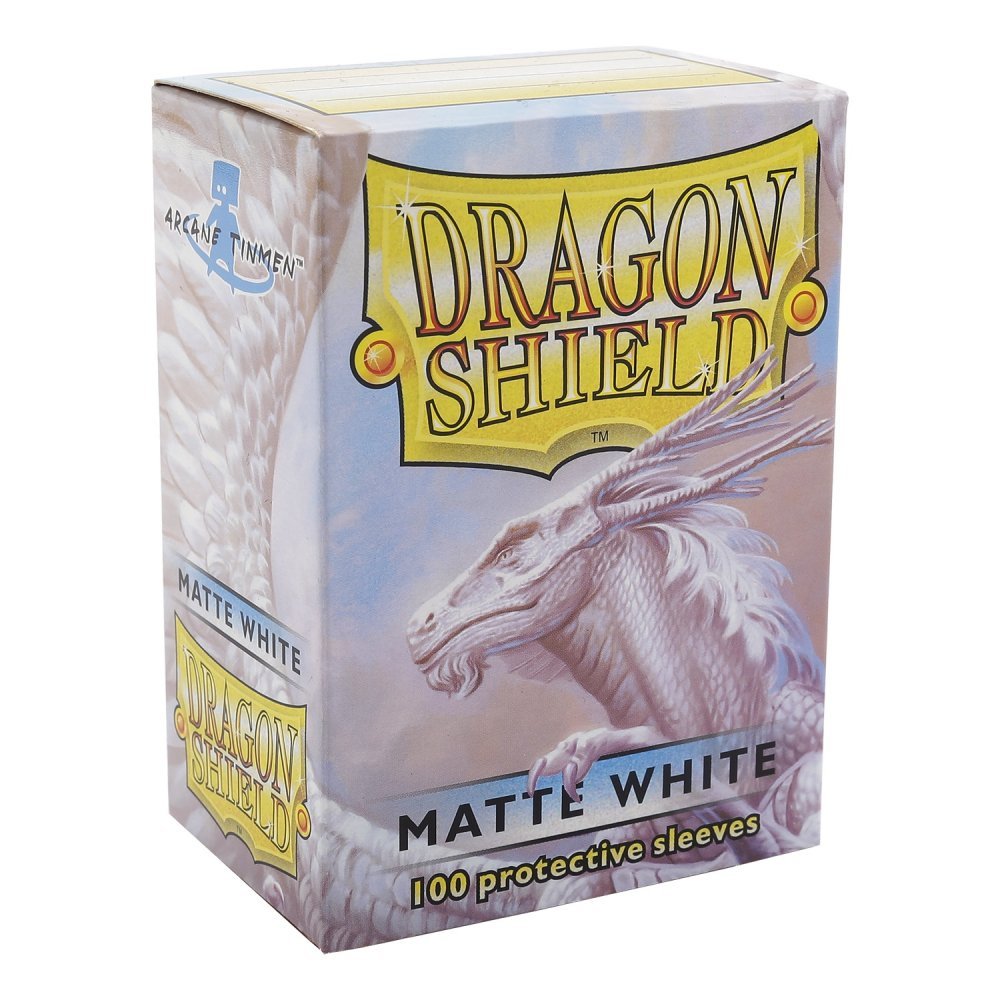 Sleeves - Dragon Shield - Box 100 - White MATTE - Ozzie Collectables