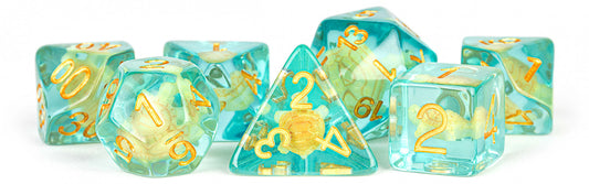 MDG Resin 16mm Polyhedral Dice Set - Turtle
