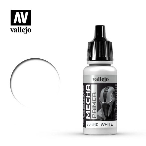 Vallejo Mecha Colour White Primer 200ml - Ozzie Collectables