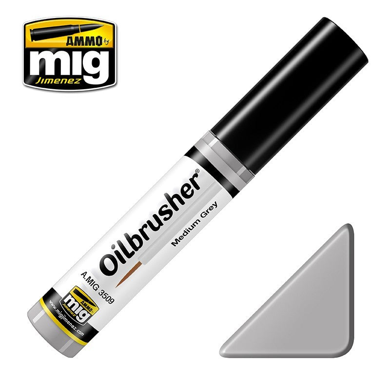 Ammo by MIG Oilbrusher Medium Grey