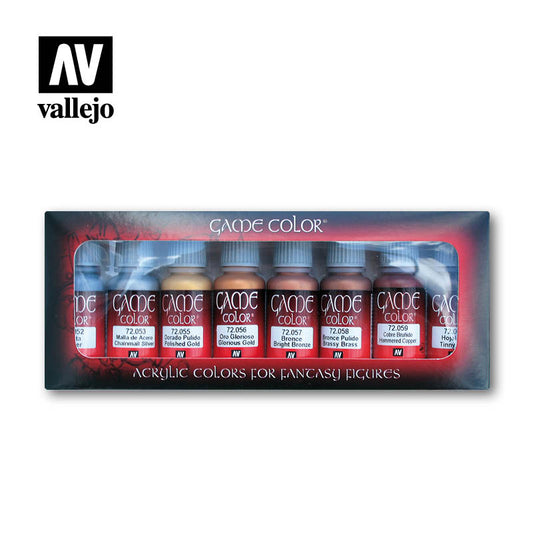 Vallejo Model Colour Metallic Colours 8 Colour Set - Ozzie Collectables
