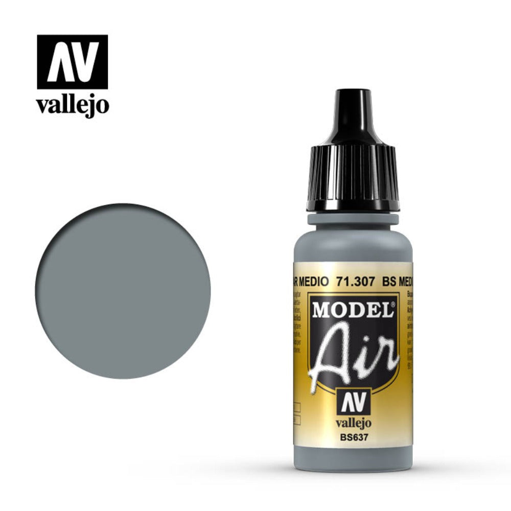 Vallejo Model Air Medium Sea Gray 17 ml