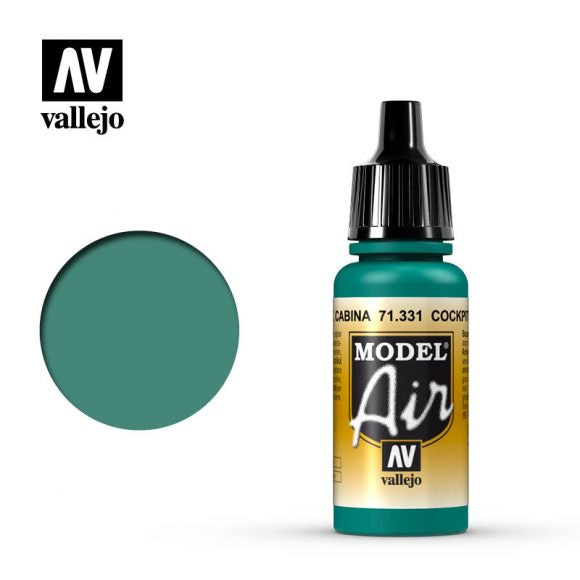 Vallejo Model Air Cockpit Emerald Green Faded 17ml Acrylic Paint - Ozzie Collectables