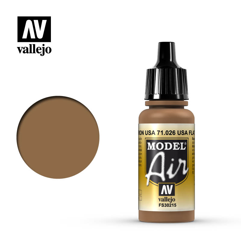 Vallejo Model Air USA Flat Brown 17 ml