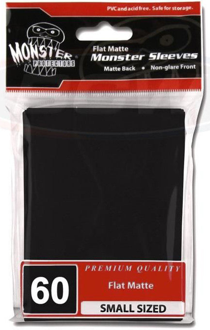 BCW Monster Deck Protectors Small Matte Black (62mm x 91mm) (60 Sleeves Per Pack)