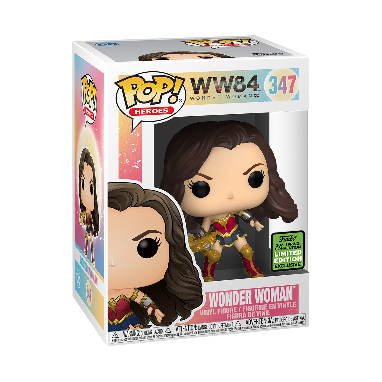 Wonder Woman: 1984 - Wonder Woman with Tiara Boomerang ECCC 2021 Spring Convention Exclusive Metallic Pop! Vinyl