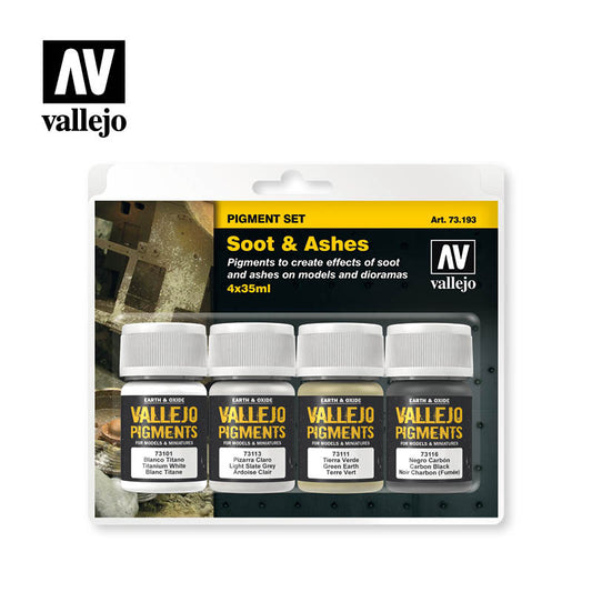 Vallejo Pigments Set Soot & Ashes 35ml - Ozzie Collectables