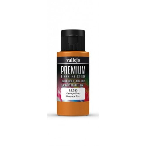 Vallejo Premium Colour Fluorescent Orange 60 ml - Ozzie Collectables