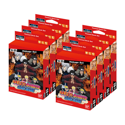 Naruto Boruto Expansion Deck Set NB03 (Hokage Set) DISPLAY (8) Chrono Clash System - Ozzie Collectables