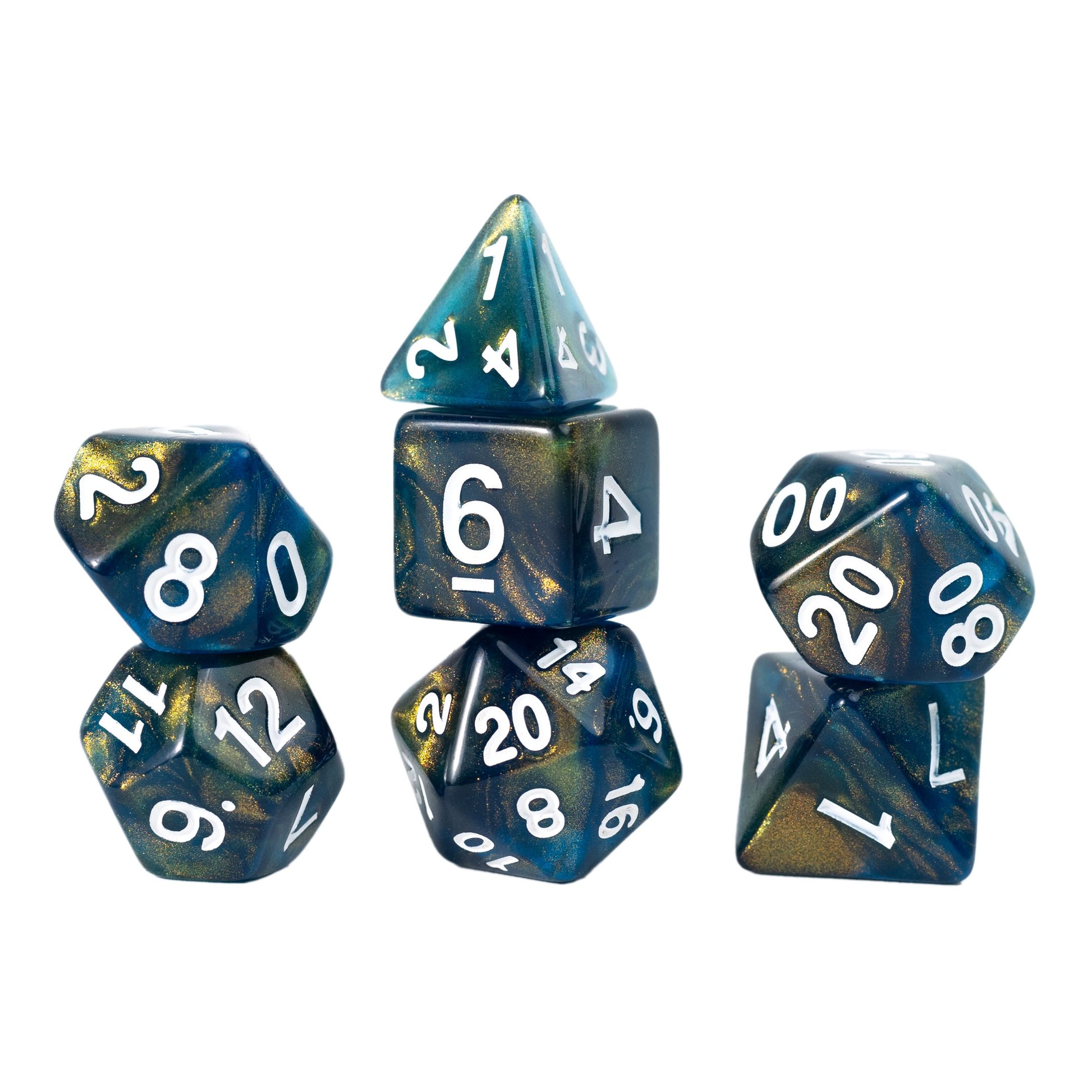 Sirius Dice - Treasure Series - Onyx Dice Set 7