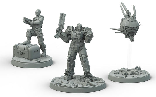 Fallout Wasteland Warfare Brotherhood of Steel Knight Captain Cade Paladin Danse - Ozzie Collectables