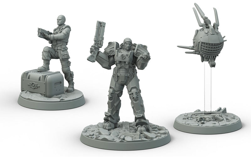 Fallout Wasteland Warfare Brotherhood of Steel Knight Captain Cade Paladin Danse - Ozzie Collectables