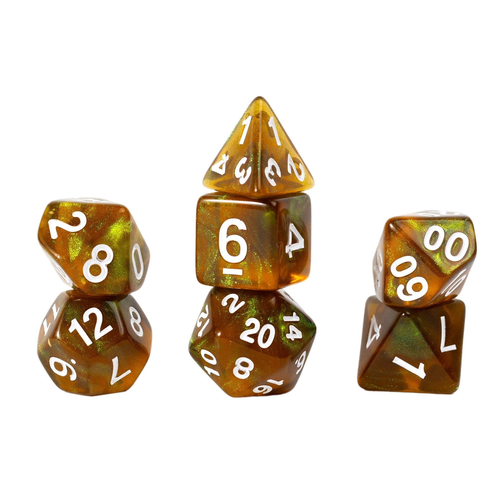 Sirius Dice - Treasure Series - Peridot Dice Set 7